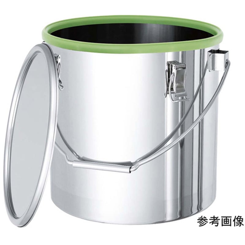 日東金属工業 シール座付吊り下げ式ステンレス密閉容器(PTFE) 15L CTB-LZ- パッキン寸胴☆15リットル☆27㌢