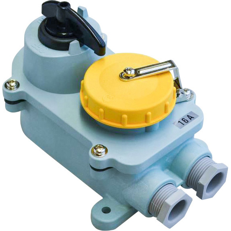 RSI-2ML2(15/16A) IEC型防水スイッチ付レセプタクル 船舶商事 黄/7.5BG