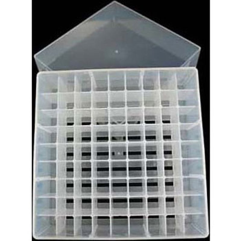 BMSC0200557 81-place Freezer Rack w/ lid， slotted base， Clear BMSC0200557シリーズ 1セット(4パック×5個) ビーエム機器 【通販モノタロウ】
