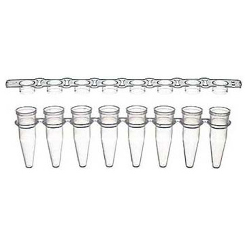 PCR-0208-TCP-RT 0.2mL 8連チューブ透明薄壁タイプ ，8連透明フラットキャップ qPCR用 PCR-0208-TCP-RTシリーズ 1セット(10個×960本) Novas Bio 【通販モノタロウ】 109,890円