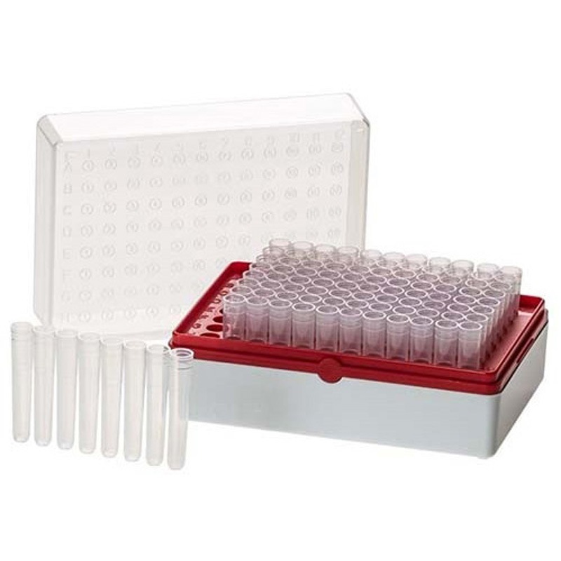 T100-4R BIOTUBE(TM)ラック 8連チューブ付 レッド 滅菌済 T100-4Rシリーズ 1セット(4個×960本) Simport 【通販モノタロウ】 56,388円