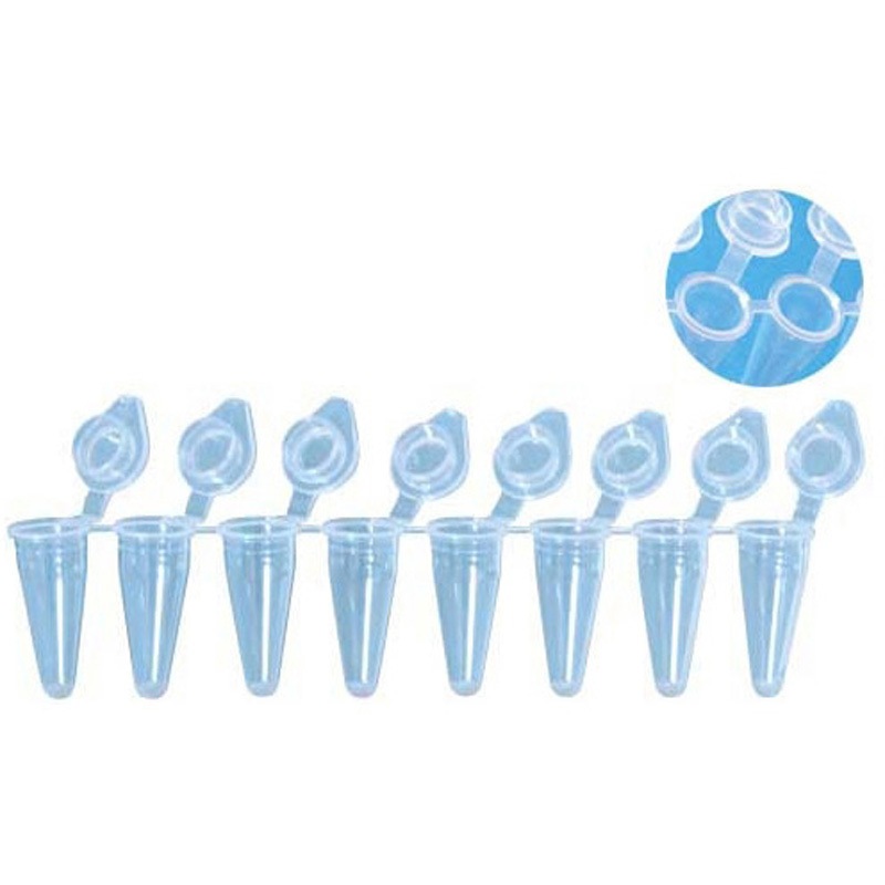 T-3197-1 PCR 8連チューブ&シングルフラットキャップ 0.1ml ナチュラル T-3197-1シリーズ 1セット(10個×960本) ビーエム機器 【通販モノタロウ】