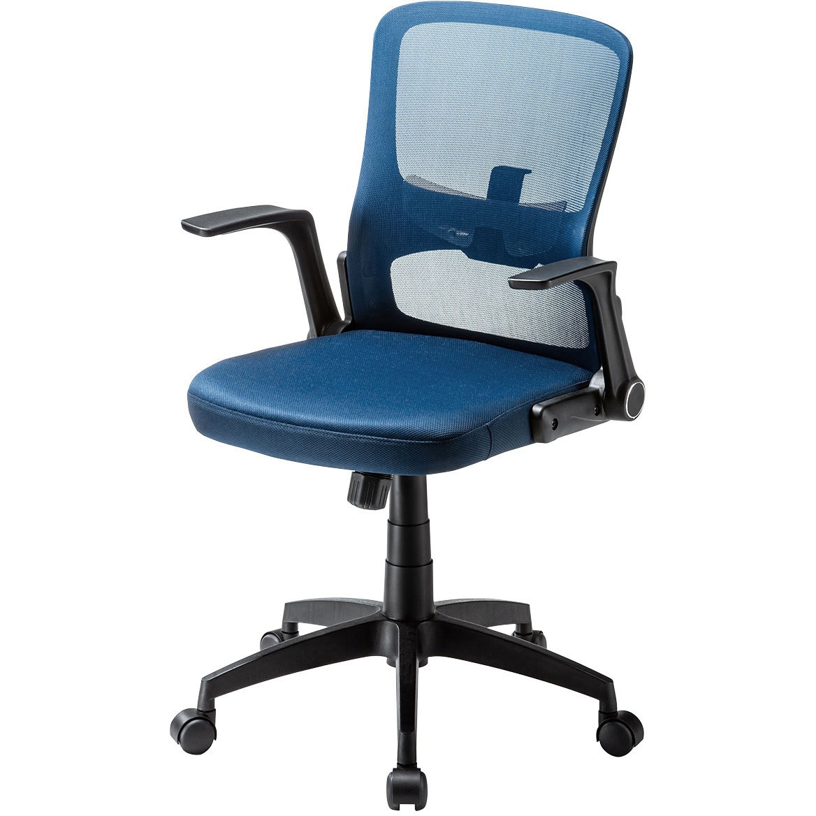 SNC-NET21BL チェア サンワサプライ キャスターあり 背もたれW440×H525mm