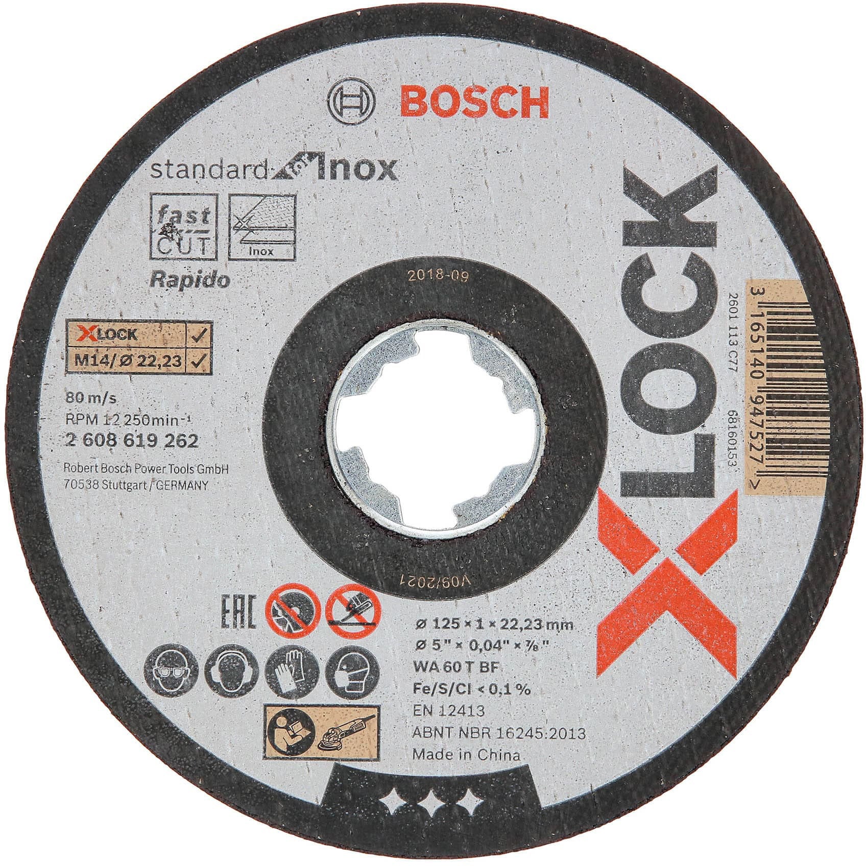 X-LOCK 切断砥石 スタンダード(ステンレス用) BOSCH(ボッシュ) 金属用