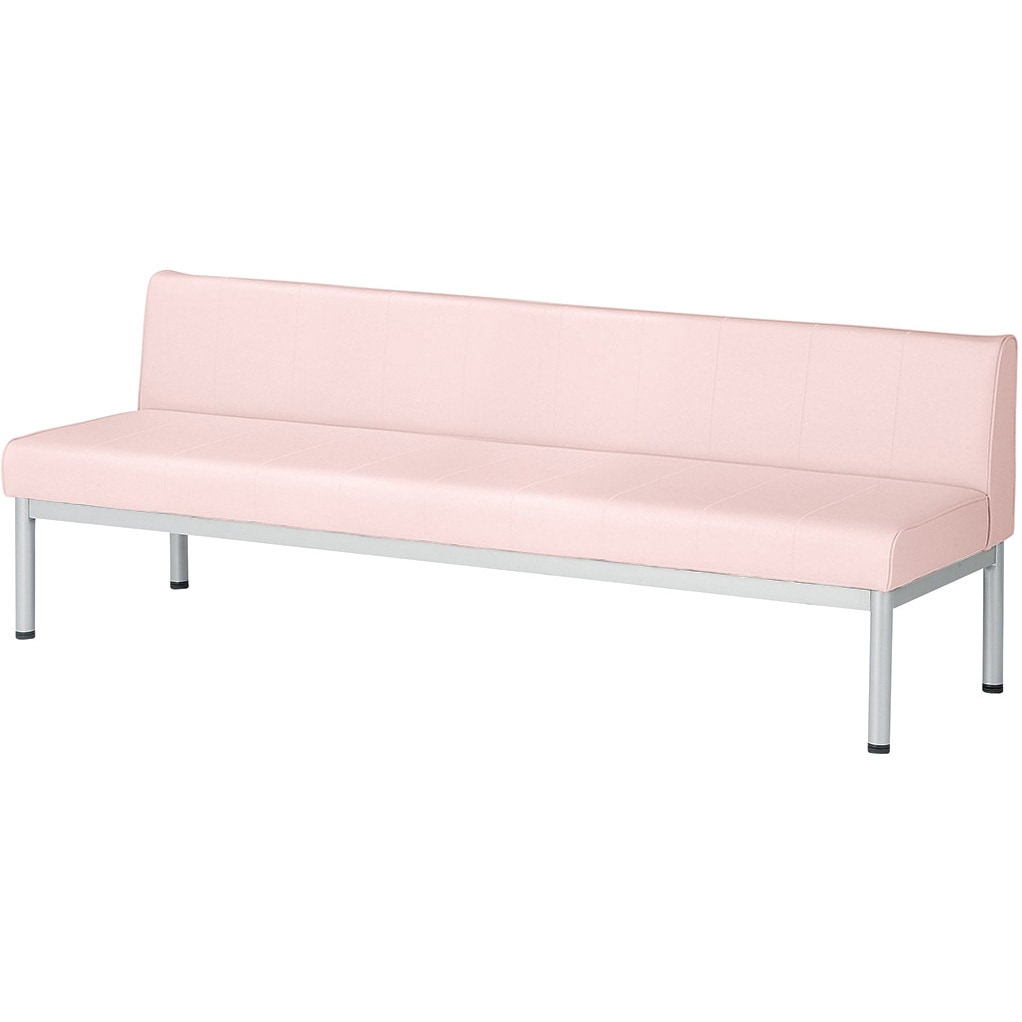 ALB-18AS ロビーチェア ニシキ工業 組立式仕様 屋外使用不可 ビニールレザー 人数3 背もたれあり ローズピンク色  ALB-18AS