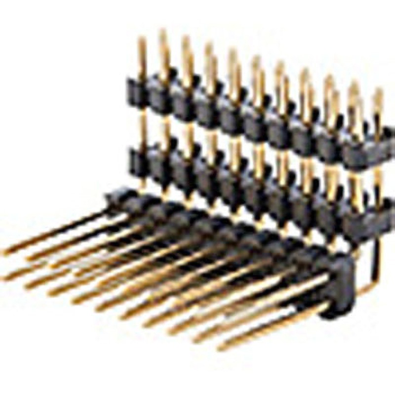 PSR-420257-04 ナイロン製品 ピンヘッダー/PSR-42 ピン(角ピン)2.54mmピッチ ライトアングル(2列) 廣杉計器 電流容量3A コンタクト/Ni下地 金フラッシュ 6,061円