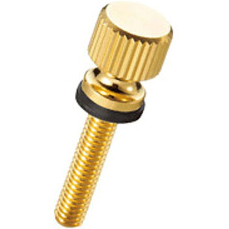 NB-204ICG-NB ローレットツマミ Cタイプ/金メッキ/黒ナイロン 廣杉計器 ねじ径M2.6 1袋(50個) NB-204ICG-NB