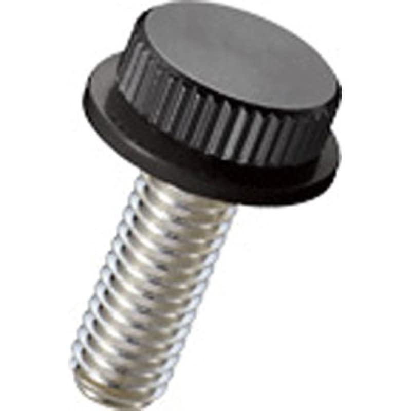 NB-520PGB-NB ローレットツマミ Gタイプ/ミクロブラック/黒ナイロン 廣杉計器 ねじ径M5 1袋(50個) NB-520PGB-NB