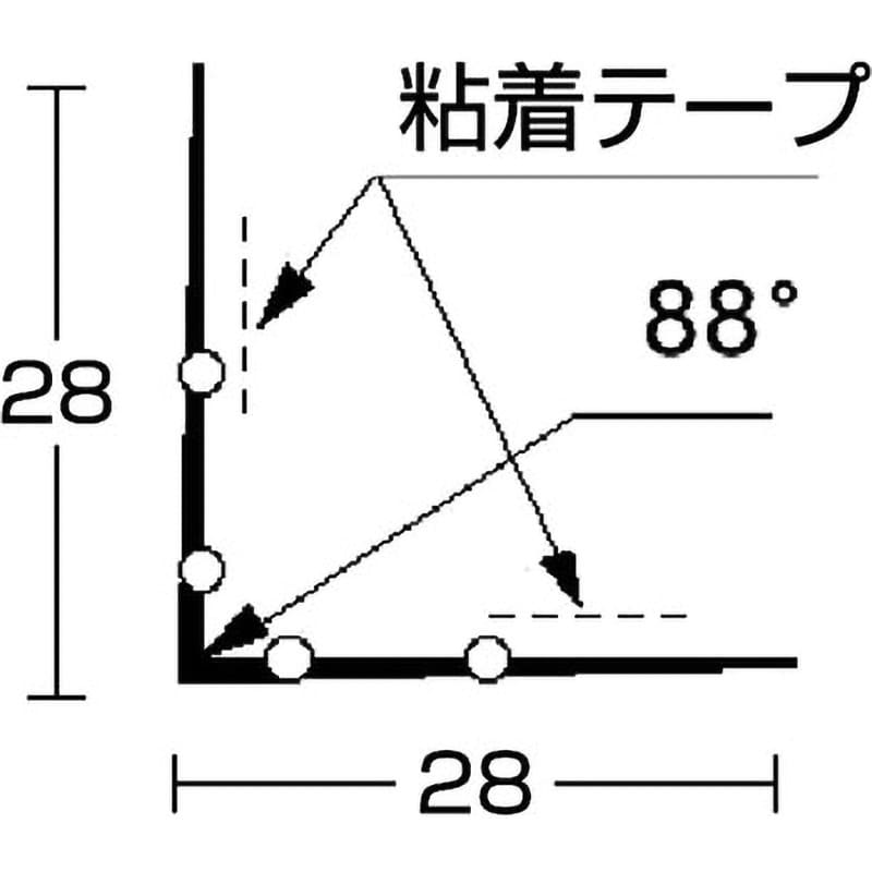 12-7348 クロス下地コーナーV-UP KLASS(クラス)(旧極東産機) 非塩ビ製 寸法28×2500mm 1パック(100本) 12-7348  - 【通販モノタロウ】