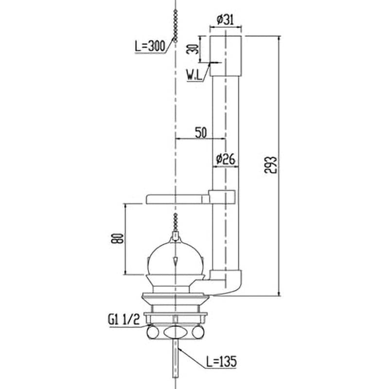 PK-TF-870C-38 隅付ロータンク用フロート弁 1個 LIXIL(INAX) 【通販モノタロウ】