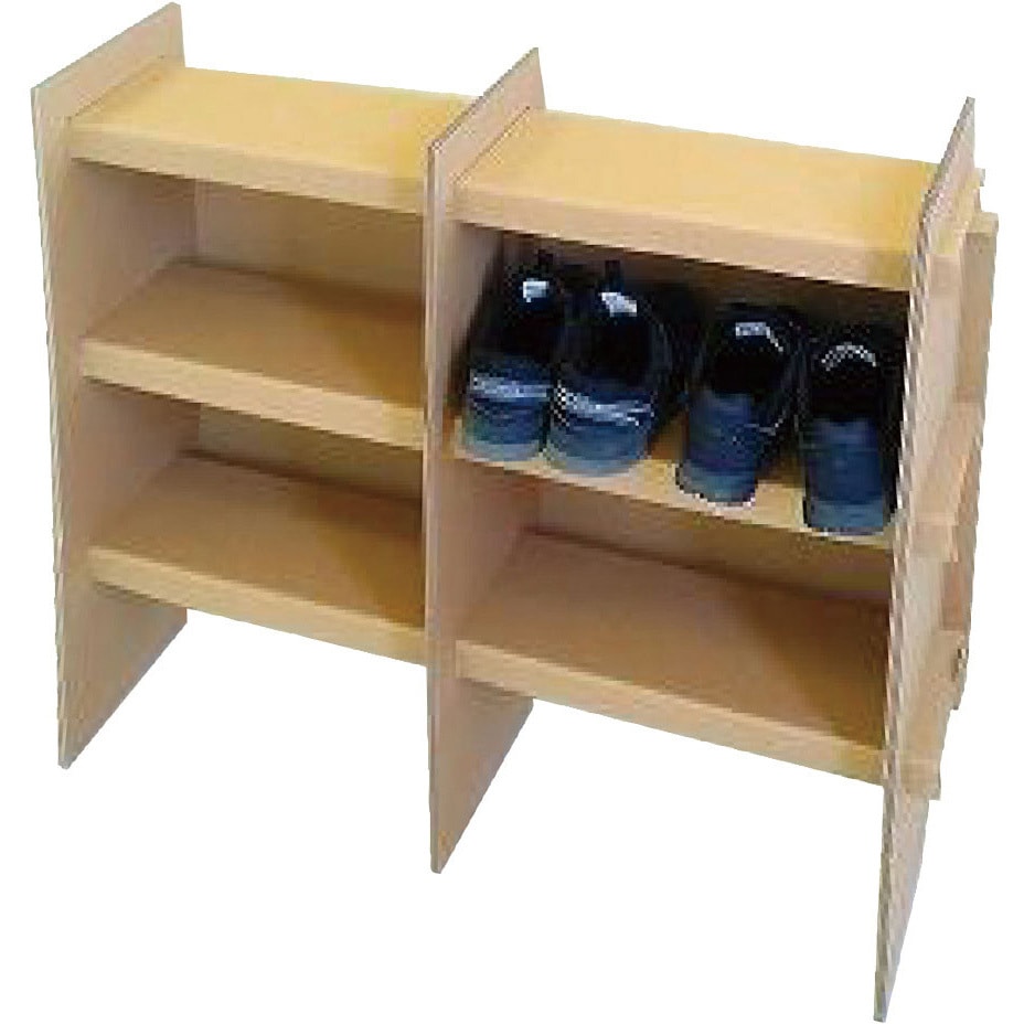 Nds 101na 段ボールシューズラック ナチュラル ナカバヤシ Nds 101na 1台 通販モノタロウ