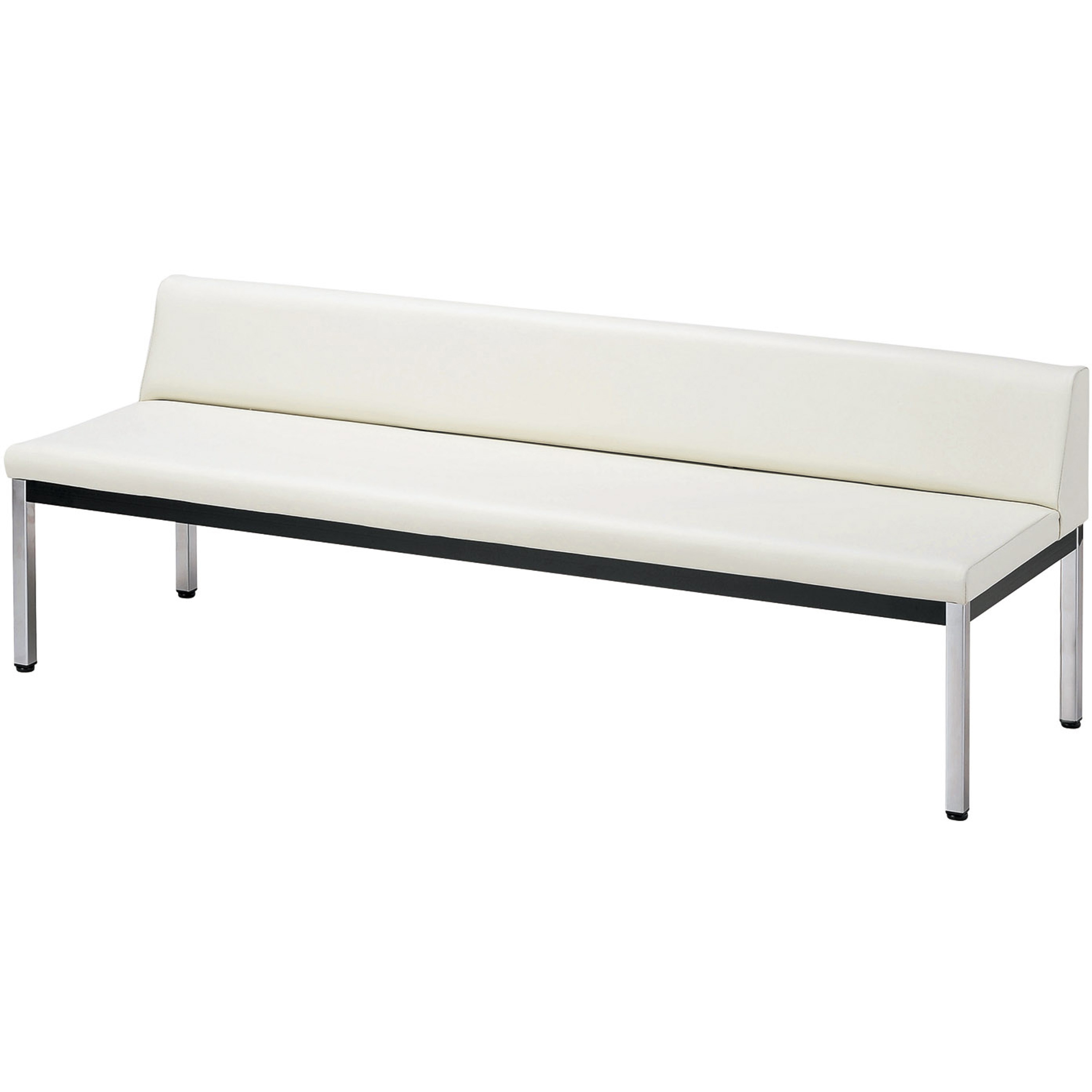 ZR-18A ロビーチェア ニシキ工業 組立式仕様 ミルキーホワイト色 高さ615mm幅1800mm奥行570mm