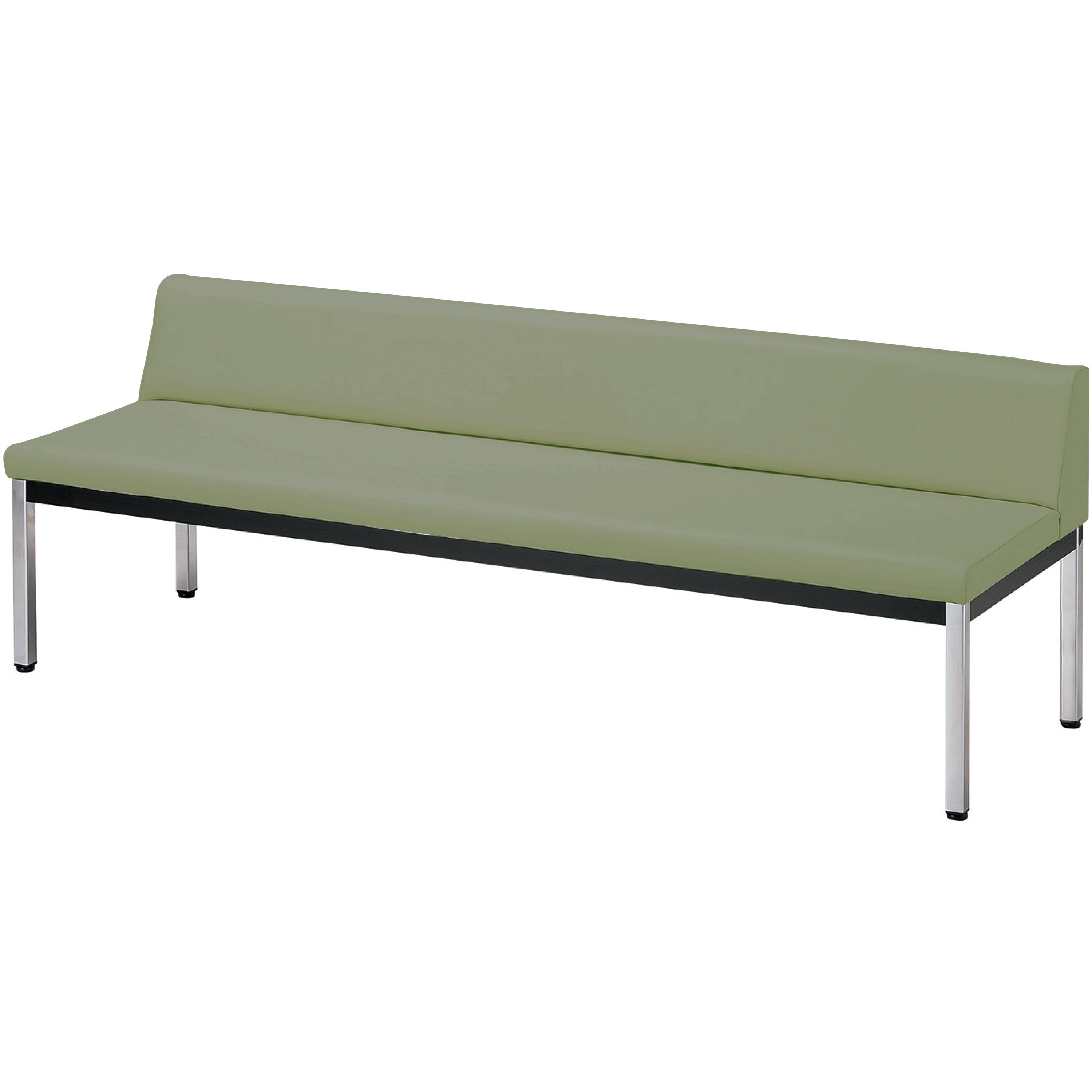 ZR-15A ロビーチェア ニシキ工業 組立式仕様 カーキグリーン色 高さ615mm幅1500mm奥行570mm