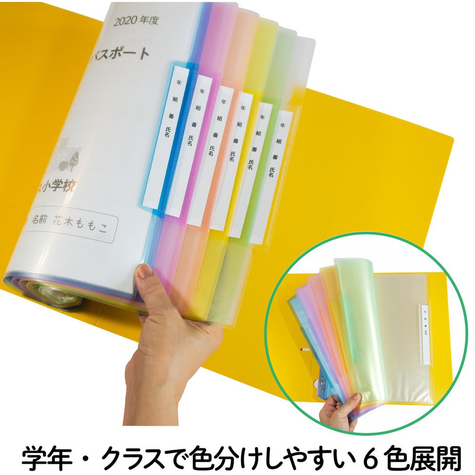 Re 1cf 841 年組氏名リフィール式クリアファイル 6ポケット 2 4 30穴共用 プラス 文具 サイズ S ネイビー 1パック 通販モノタロウ