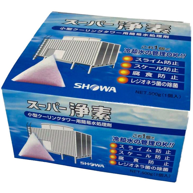 2507942 小型クーリングタワー用水処理剤 スーパー浄素(顆粒タイプ500g×6個入) 1箱(500g×6個) ショーワ 【通販モノタロウ】 28,786円