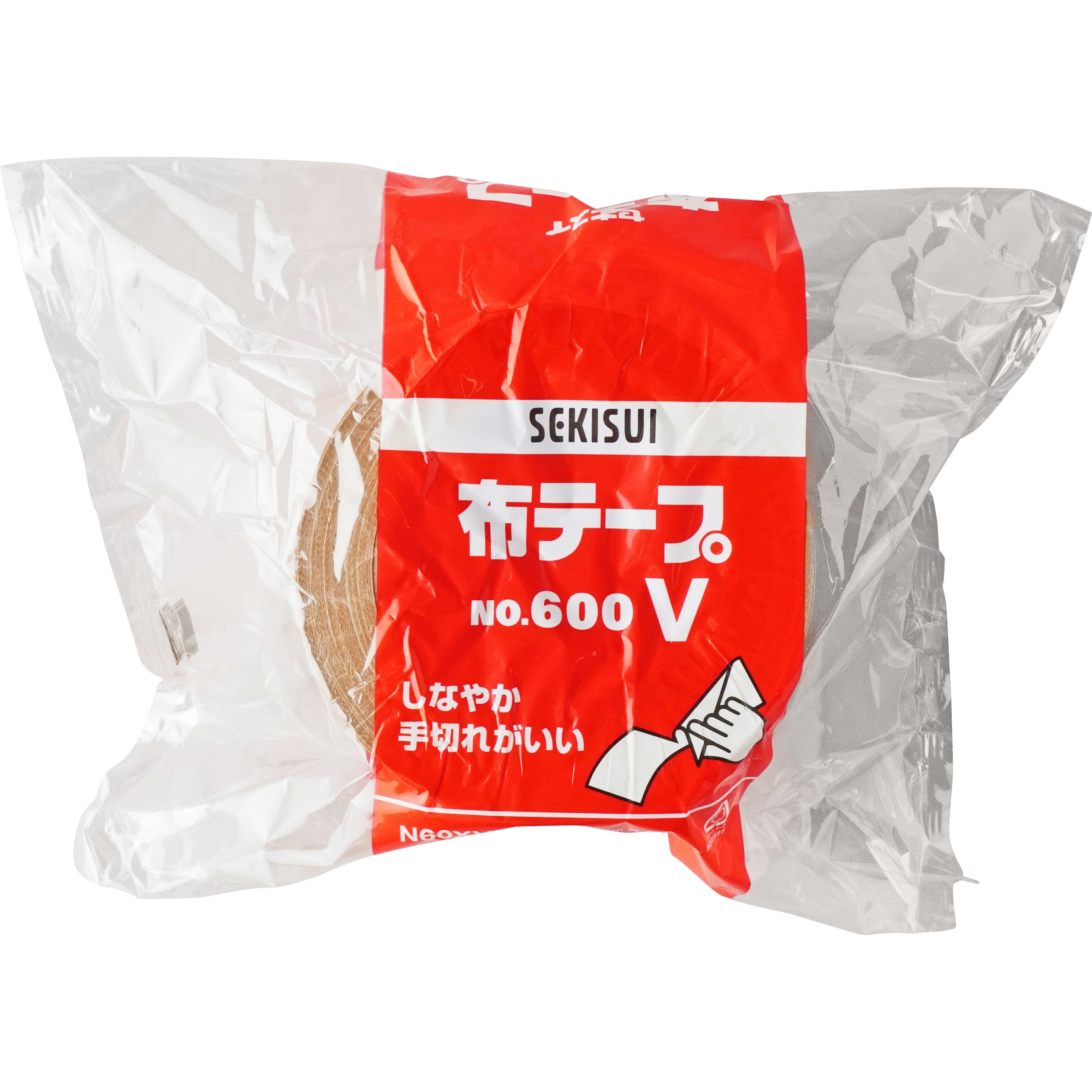 N60XV07 布テープ No.600V セキスイ 梱包用 スフ基材 クラフト色 幅