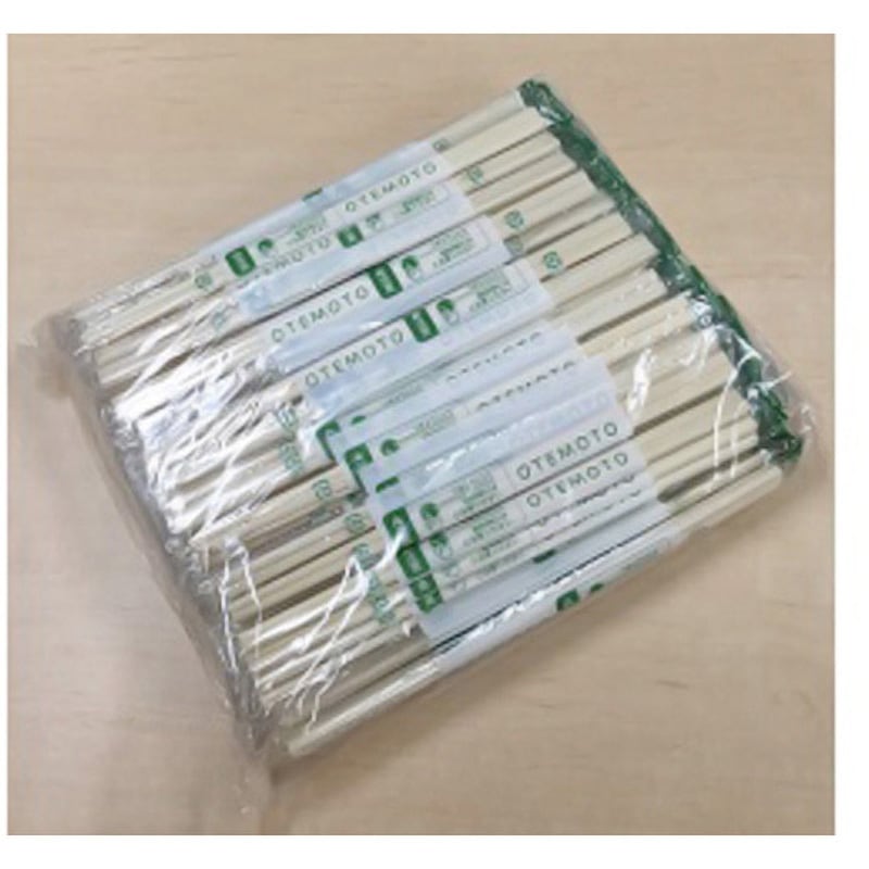 割箸 OPP完封 白楊元禄箸8寸 楊枝入 100枚×40パック入 パックスタイル 533310 (65-6894-07)