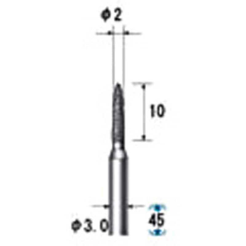 12821 クラフトダイヤモンドバー 砲弾 NSK(ナカニシ) 粒度140 軸径3mm