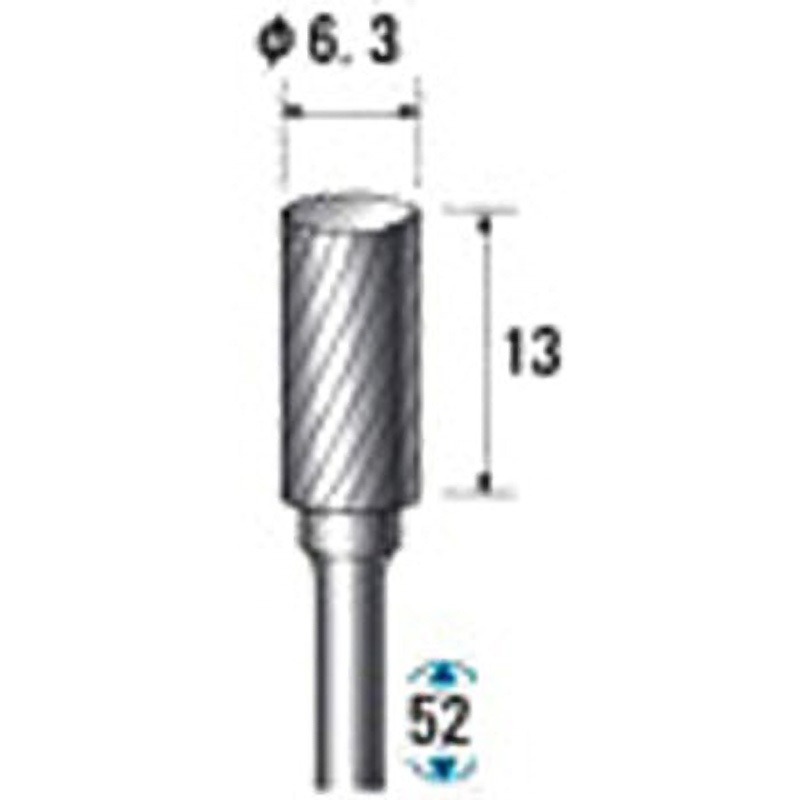 21295 チタンコート超硬カッター NSK(ナカニシ) 質量10g 刃径6.3mm全長