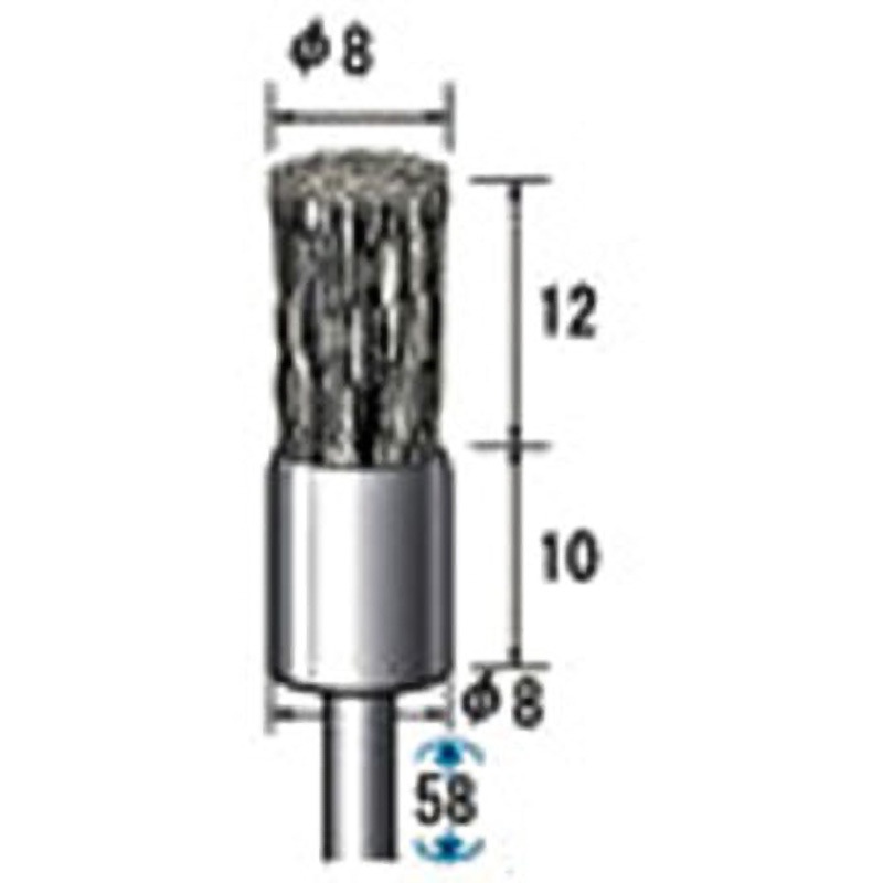 50546 ワイヤーブラシ スチール NSK(ナカニシ) 軸径3mm外径8mm 1パック(10本) 6,158円