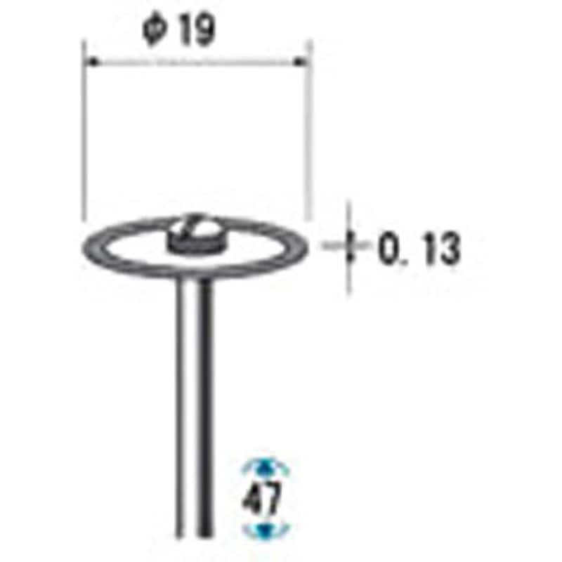 14041 ダイヤモンドカッティングディスク(電着タイプ)(シャンク径3mm) NSK(ナカニシ) 粒度400 軸径3mm外径19mm