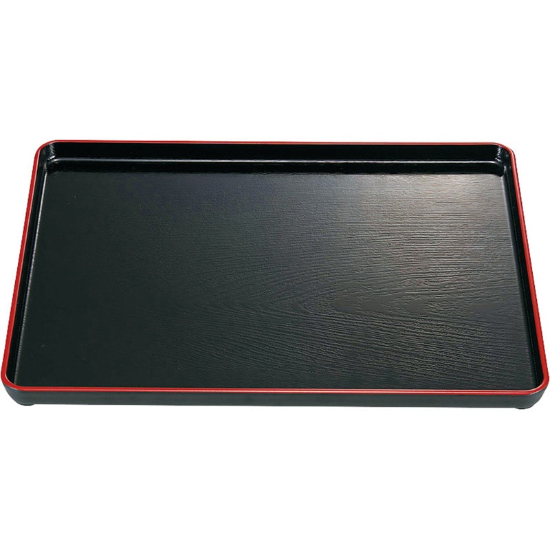 木製尺4切立長手盆　黒天朱 木製尺4切立長手盆 黒天朱 黒天朱 木製尺4切立