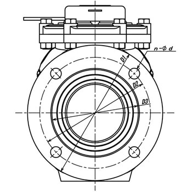 GFDT-100-F-P 乾式パルス式水道メーター(JIS10Kフランジ) 1台