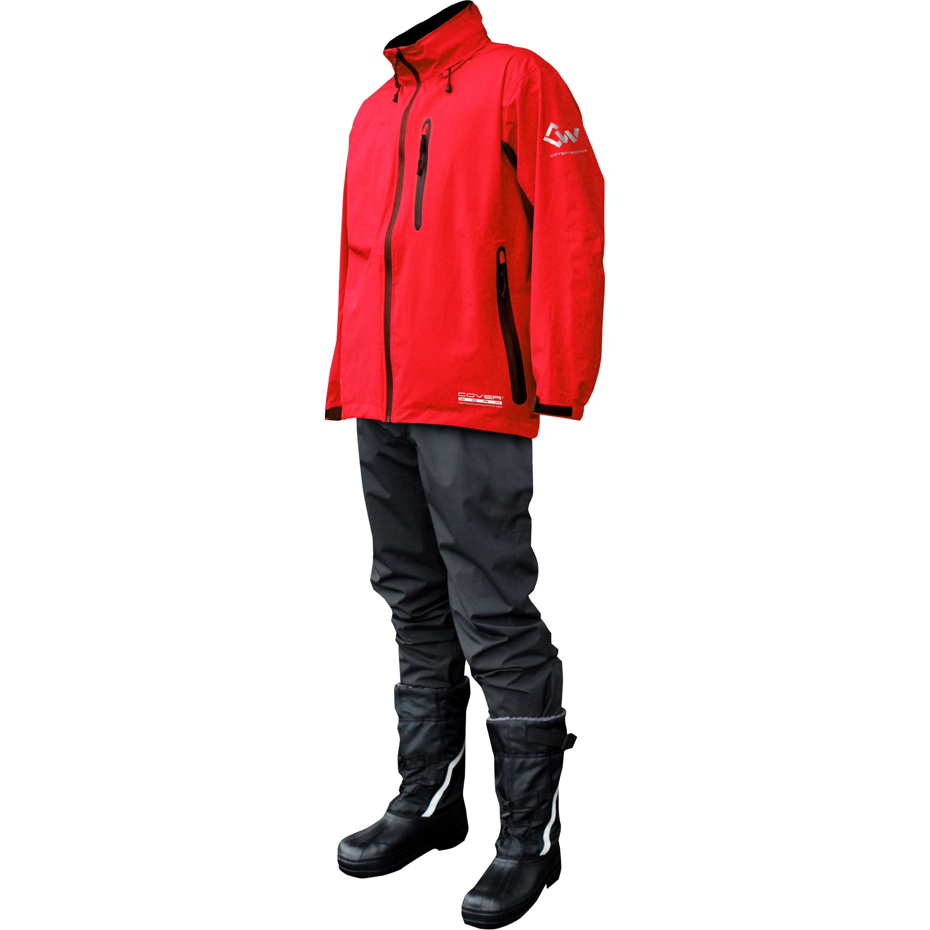 紅い靴 新品タグ付き　パーリーゲイツ AQUAX レインウェア 防水 AG-8000 ストレッチレインウェア アクロスレイン AG-8000 COVER WORK