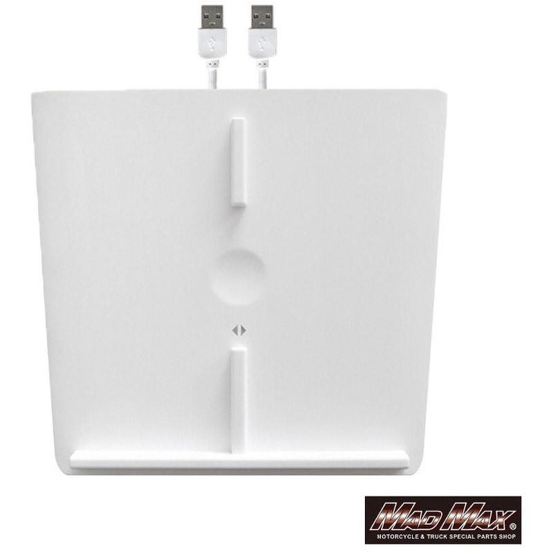 MM78-0002-WH TESLA Model3専用 スマートフォンホルダー 置くだけ充電器 ワイヤレス充電器 MAD MAX(マッドマックス) テスラ