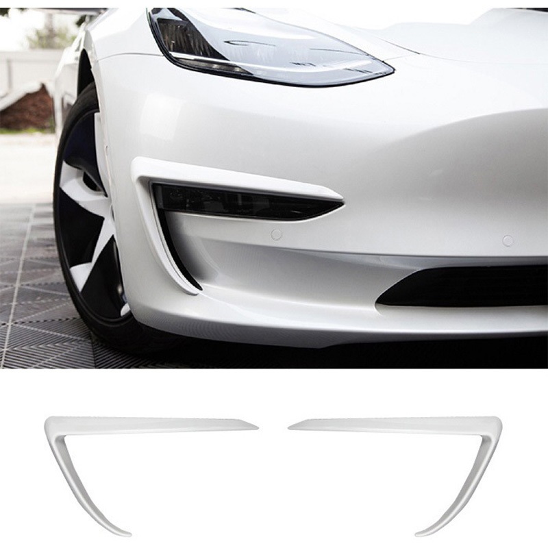 MM78-0008-WH TESLA Model3専用 フォグランプカバー アイライン 左右セット MAD MAX(マッドマックス) テスラ ホワイト色   MM78-0008-WH