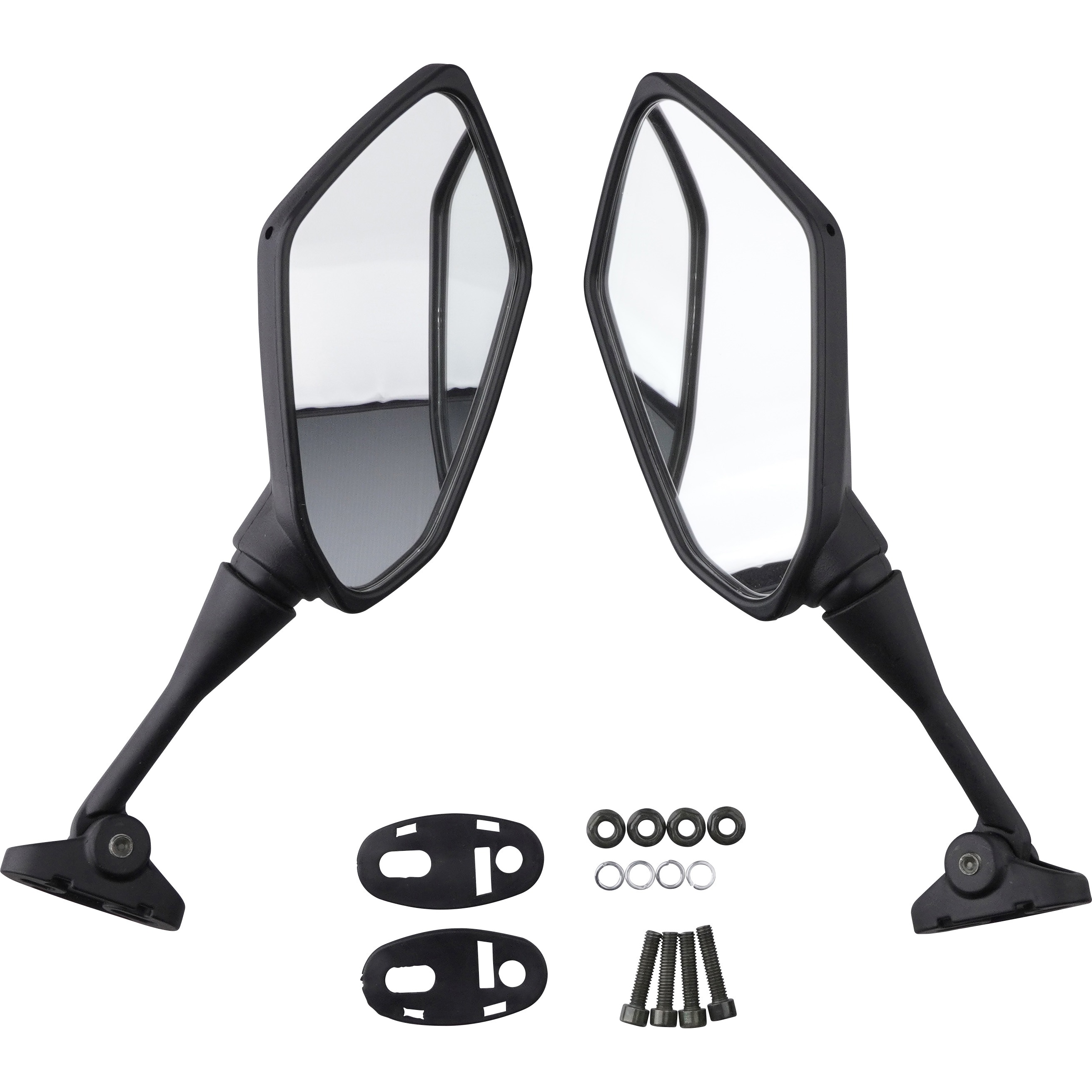 MM04-0009-BK バイク用カウルミラー 左右セット 黒 スクエア CBR600RR