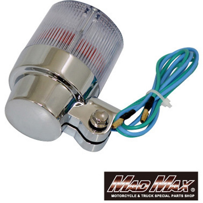 汎用 角型ウィンカー（クリアー/ポリッシュ）ステー付き 4個1セット