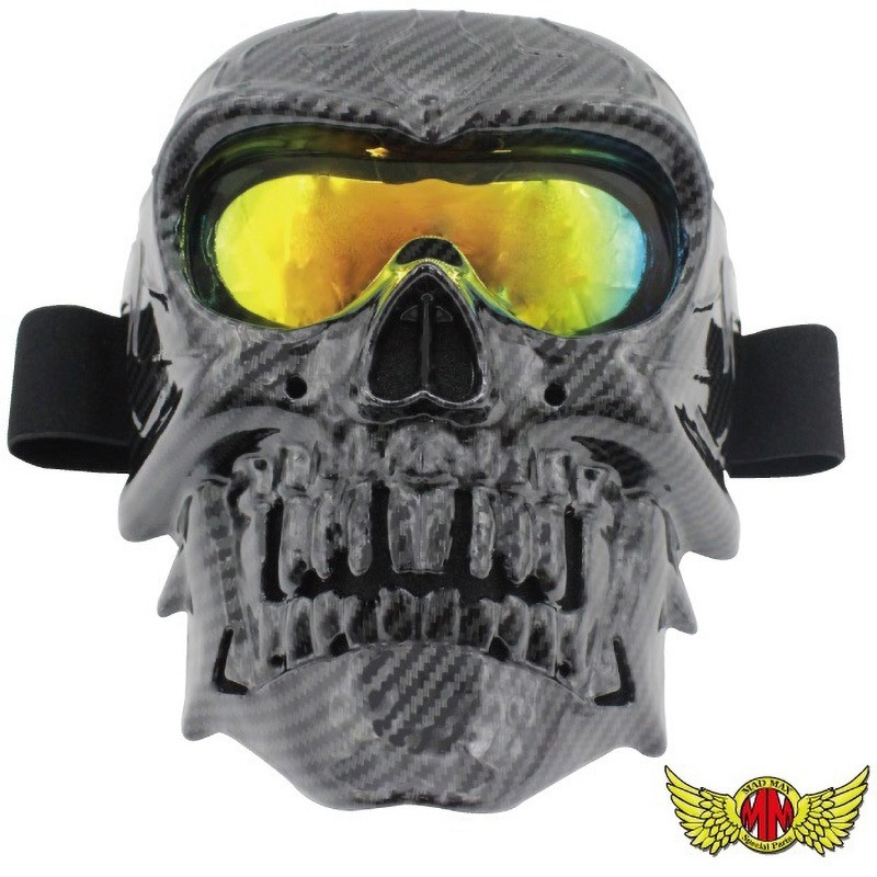 MM40-MO012-04 ドクロ フェイスマスク MO012 防風 ミラーシールド