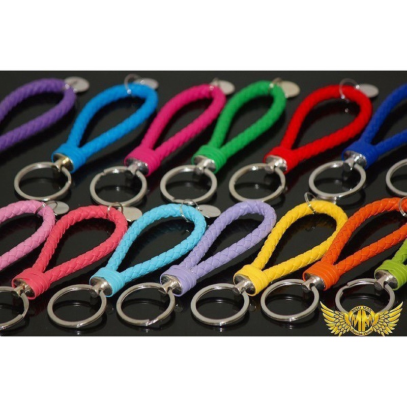 MM50-0397-GN キーリング編み込みストラップ キーホルダーストラップ 1