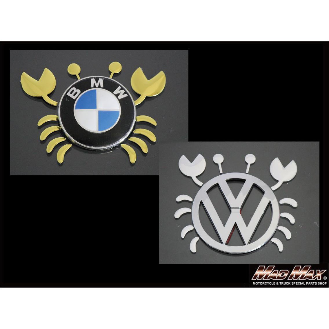 O93-CRAB-01 車用品 エンブレム ステッカー 3Dステッカー クラブ/カニ