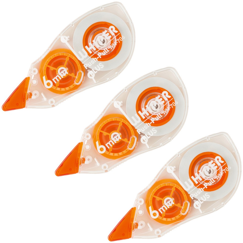 WH-706-3P(49966) 修正テープ ホワイパー (Whiper) プッシュプル