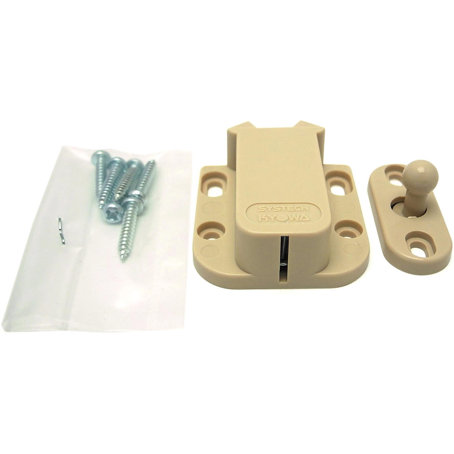 耐震ラッチ SKラッチ ワンプッシュタイプ 開き戸用 1セット WAKI