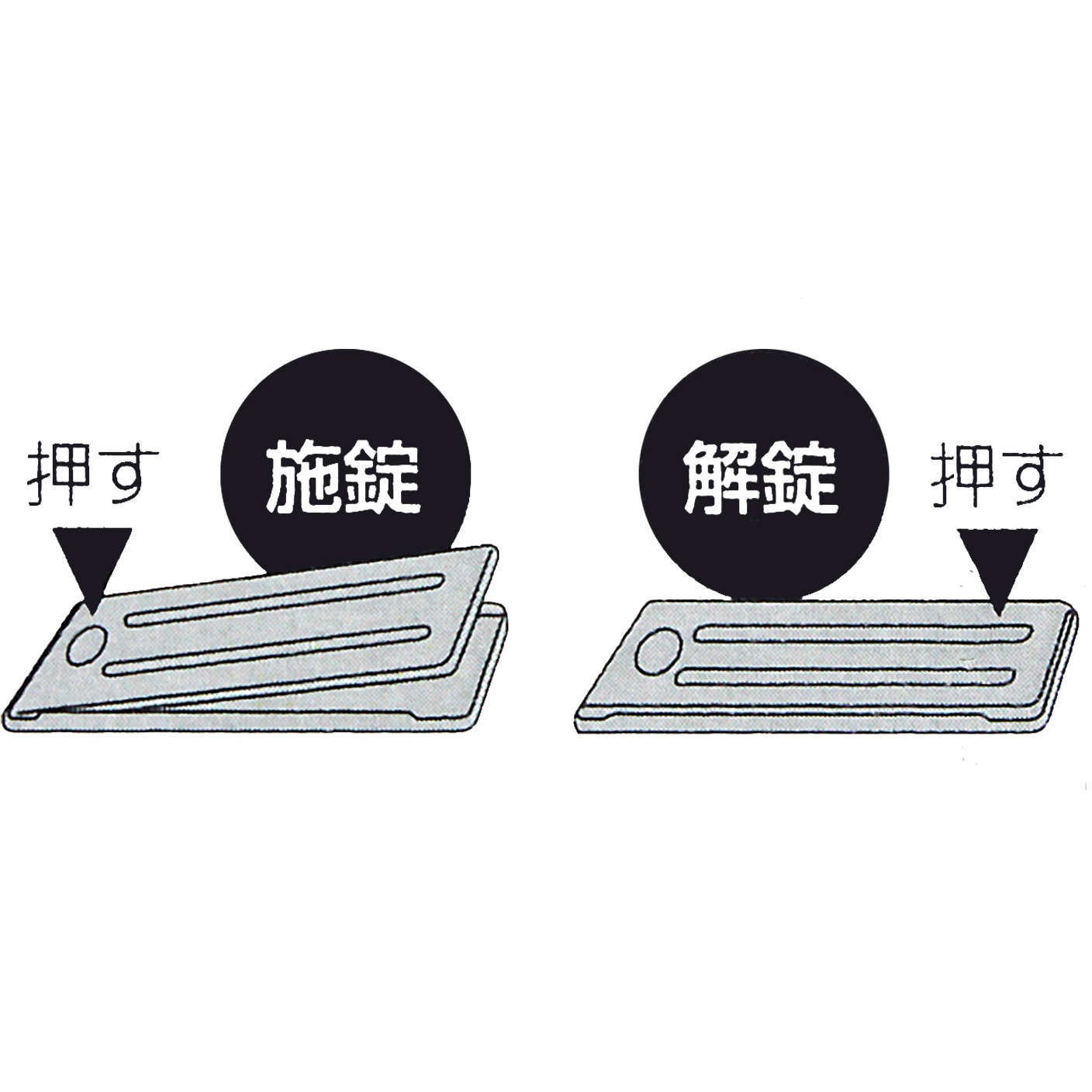 サッシ引戸用補助錠 ワンタッチ・シマリ WAKI(和気産業) 色SV 長