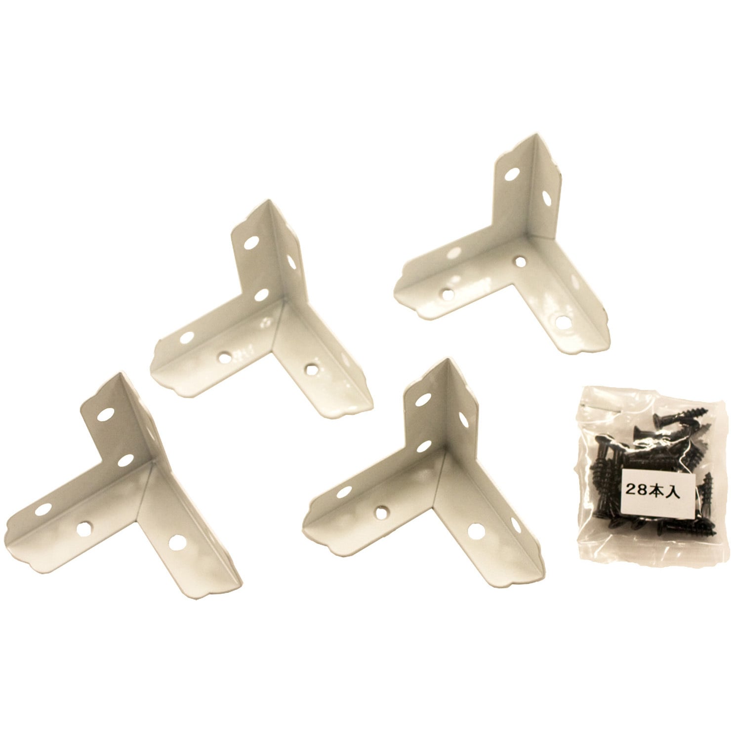 ML387 カラー隅金 三方面 WAKI(和気産業) 寸法38×38mm 1セット(4枚