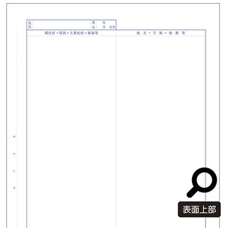 診療録 A4 国保2号紙 24号 10冊入 アズワン 寸法210×297mm 1箱(1000枚)