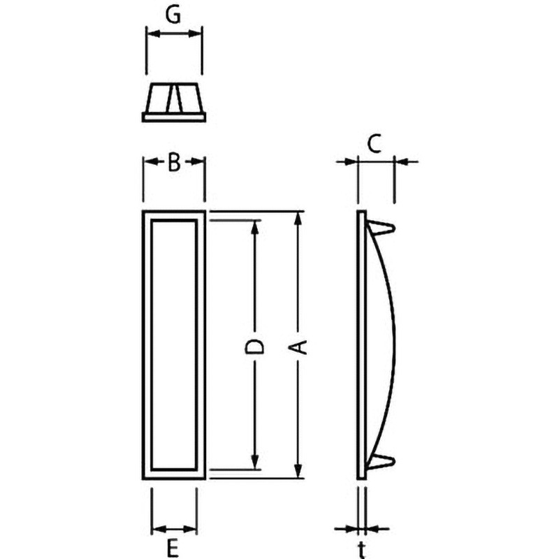 350-90-2 ベスト 350 フチナシ引手 90ミリ BEST[金物] 黄銅磨き色