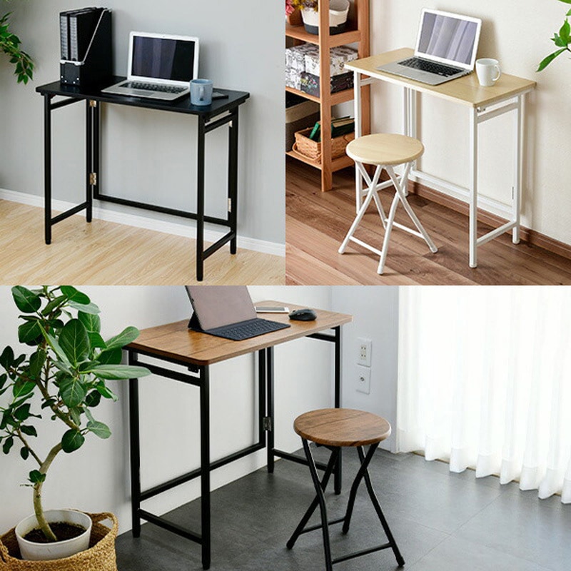 RPST-8040H(DBRBK4) 折りたたみ デスク (幅80 奥行40) YAMAZEN(山善