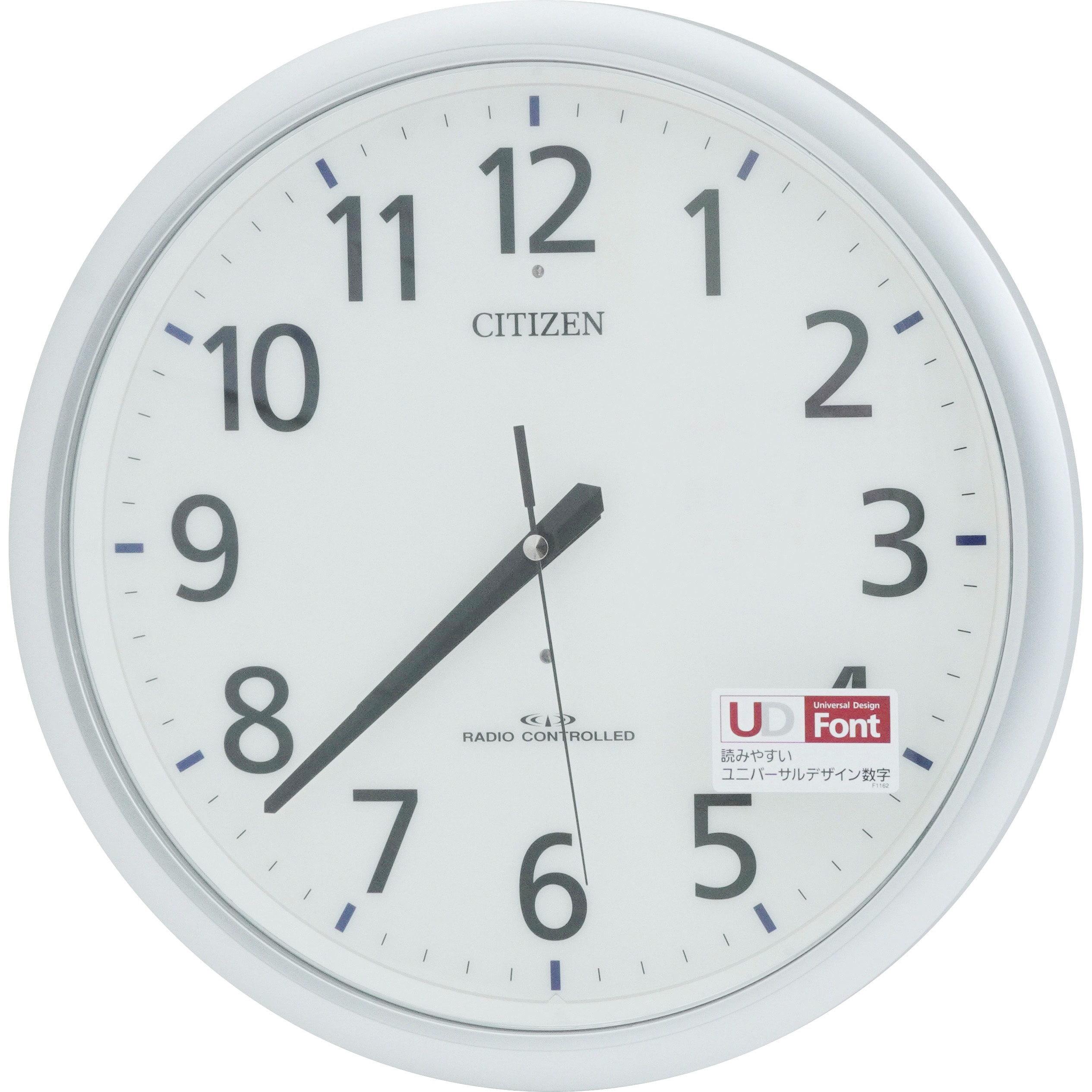 8MY493-019 防水型電波掛け時計 シチズン シルバー色 アナログ