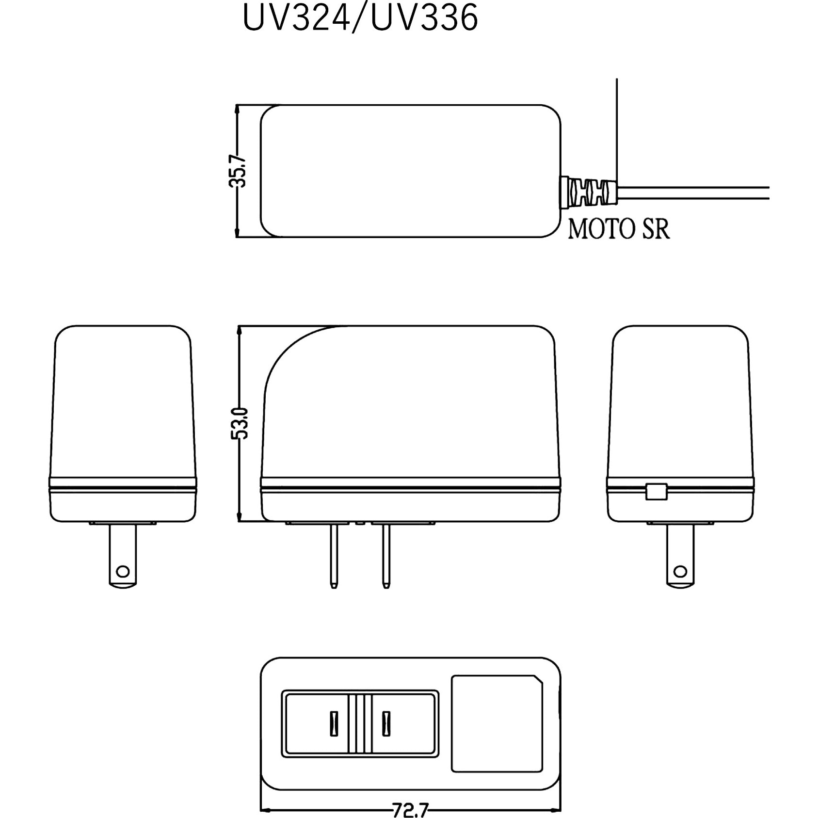 UV324-2410 PL03B ACアダプター UVシリーズ ユニファイブ プラグ