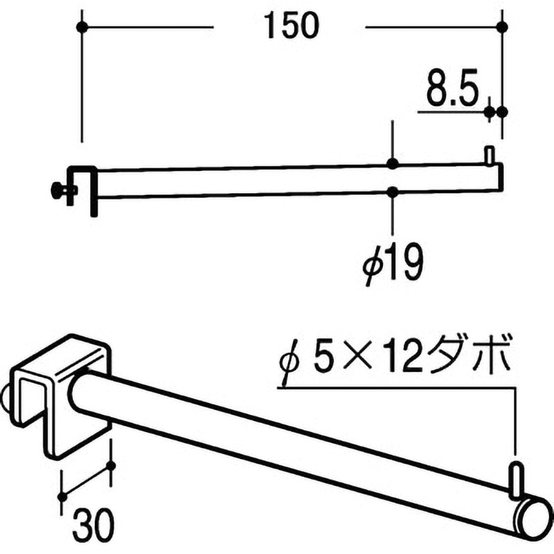 V-FS-19 Vフェイスアウトハンガー シングル19Φ ROYAL(ロイヤル)[建築