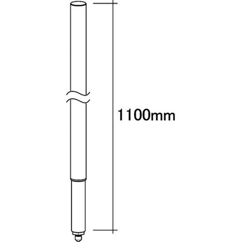 AS-P25 アッセボディポール25Φ ROYAL(ロイヤル)[建築金物] 寸法1100mm  AS-P25