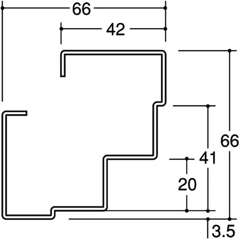 NCP-65 コーナースタッド65 ROYAL(ロイヤル)[建築金物] 寸法3000mm  NCP-65