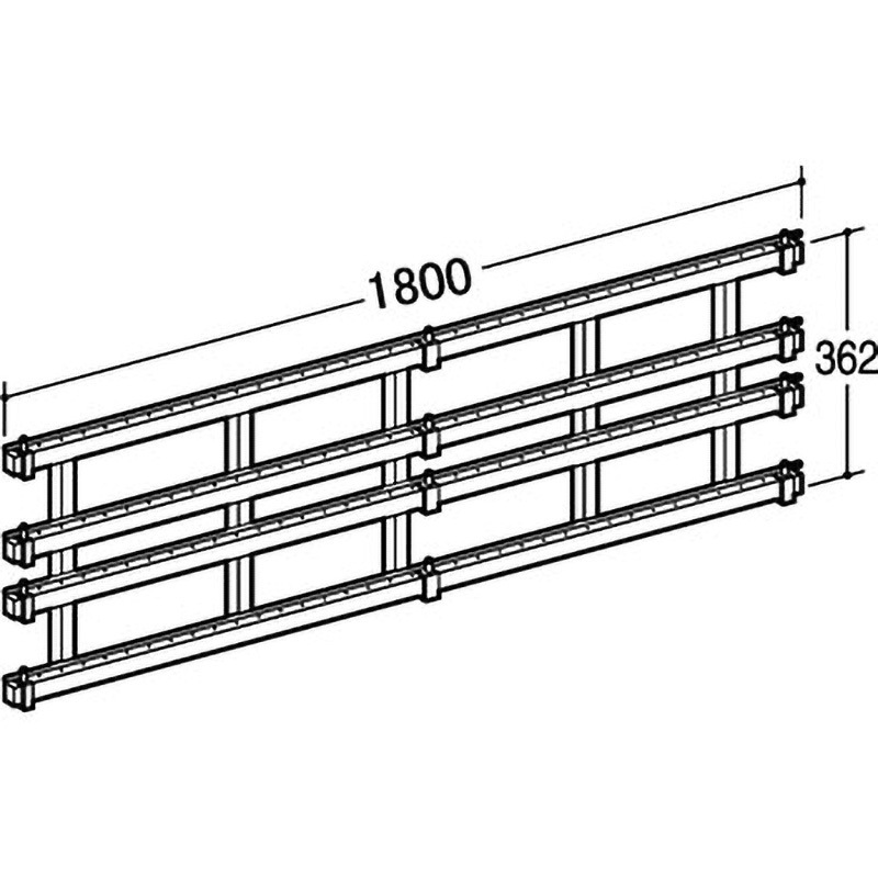 NSH スラックスハンガー本体 ROYAL(ロイヤル)[建築金物] 寸法1800mm