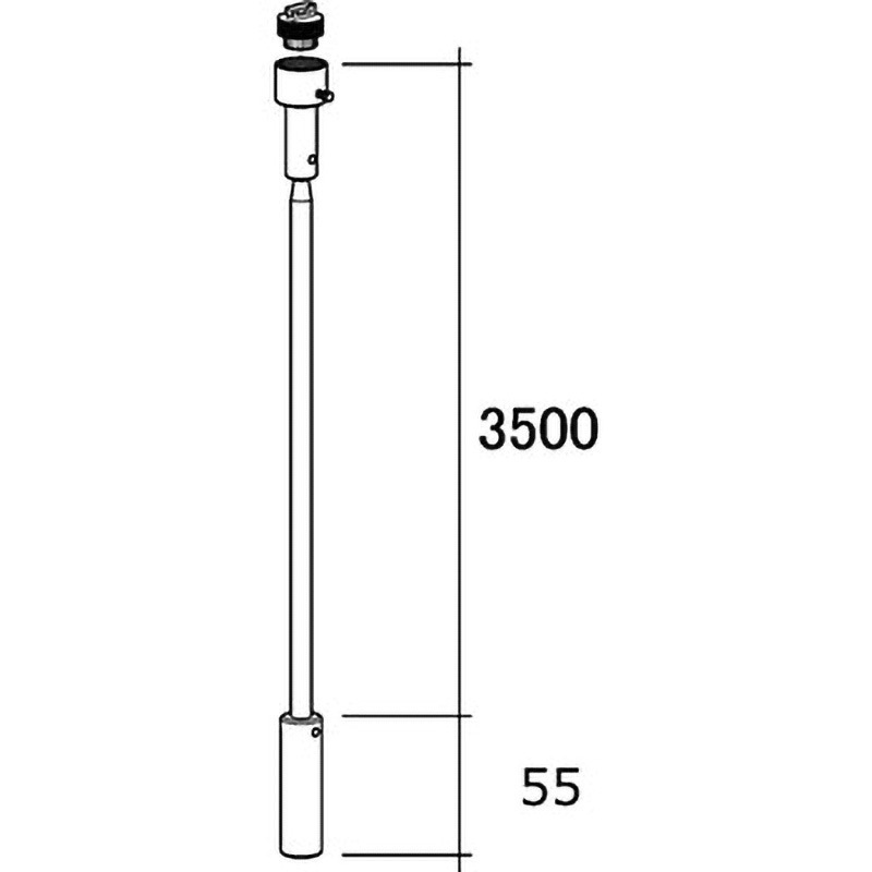 CI-SR チェーロシーリングレール用サスペンドロッドセット ROYAL(ロイヤル)[建築金物] 寸法3500mm  CI-SR