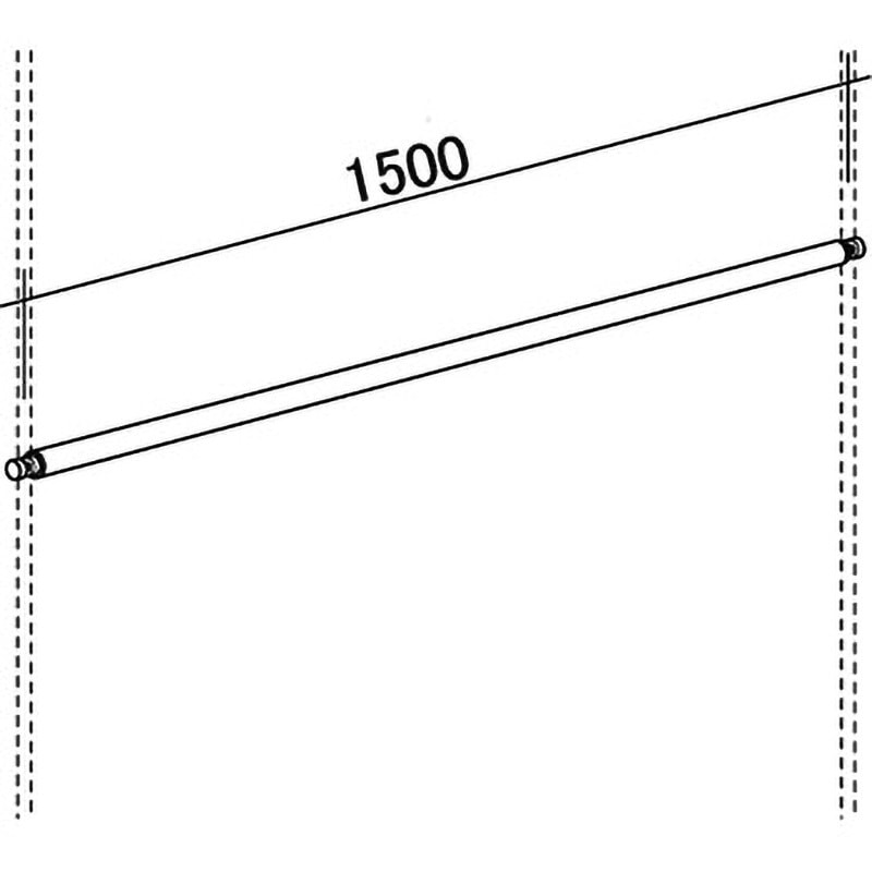 CI-B22 チェーロシングルバー22Φ ROYAL(ロイヤル)[建築金物] 寸法1500mm  CI-B22